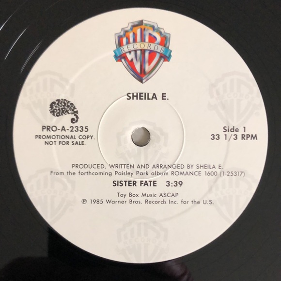 Sheila E. Sister Fate Vinyl Lp '85 - Picture 3 of 8